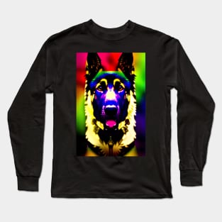 Multicolored German Shepard Long Sleeve T-Shirt